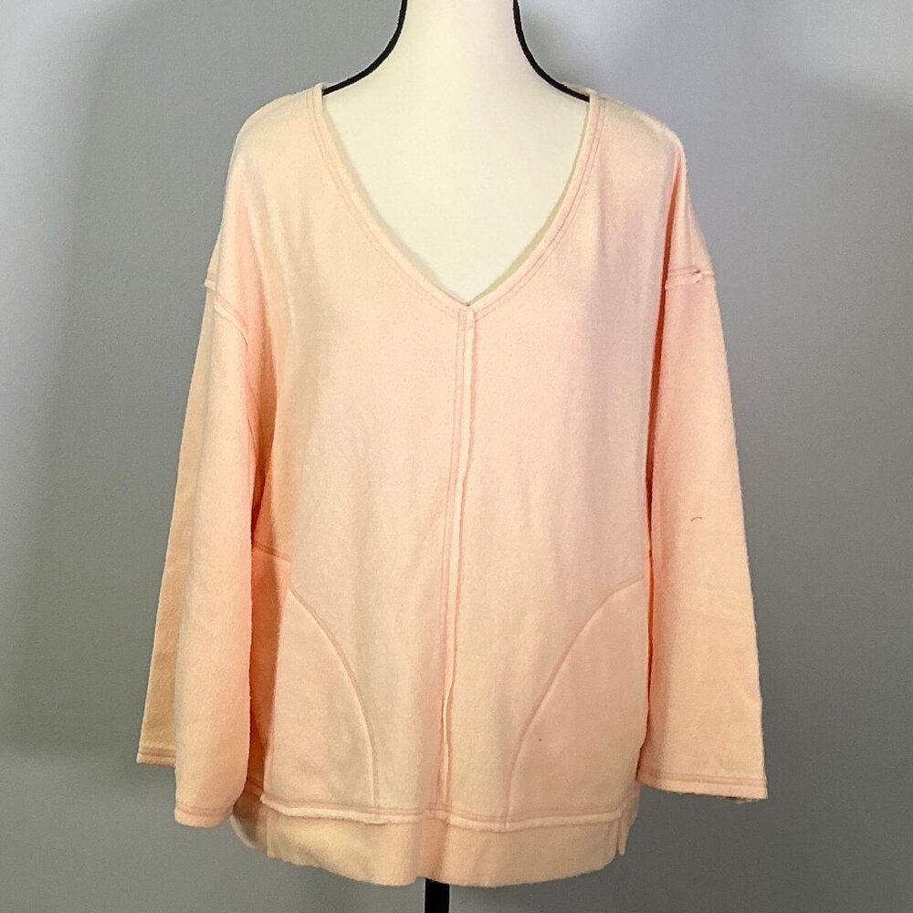 Free People Day Pullover Women's Size M Peach Pajama Set *Top Only*